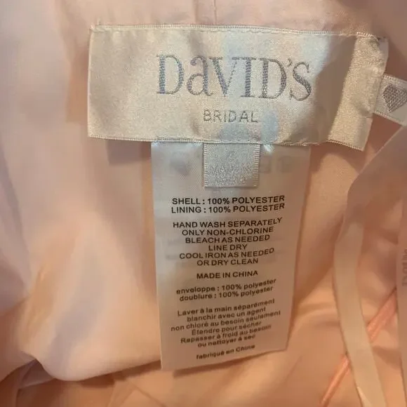 Chiffon Mini Dress Baby Pink Ladies Size 4 Wedding Party - Picture 6 of 8